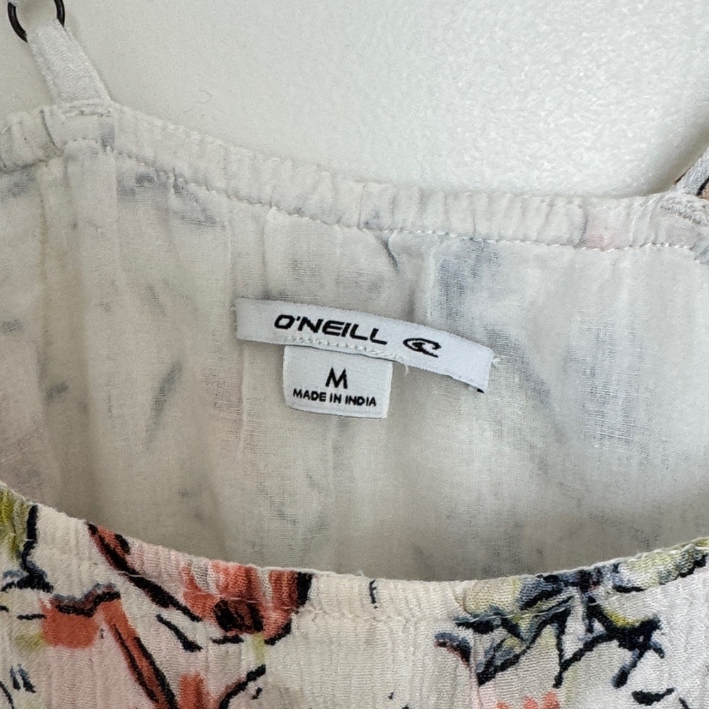 O'Neill White Floral Mini Dress with Pink, Blue, and Green Accents - Picture 2 of 3